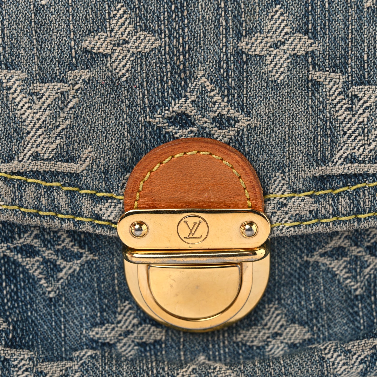 Monogram Denim Mini Pleaty Blue