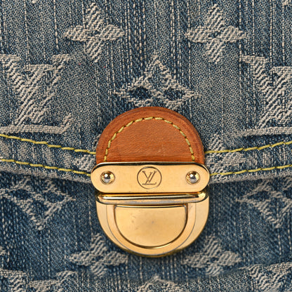 Louis Vuitton Monogram Denim Mini Pleaty Blue 7 of 14