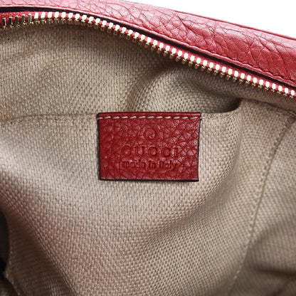 Gucci Pebbled Calfskin Small Soho Disco Bag Vibrant Red 6 of 18