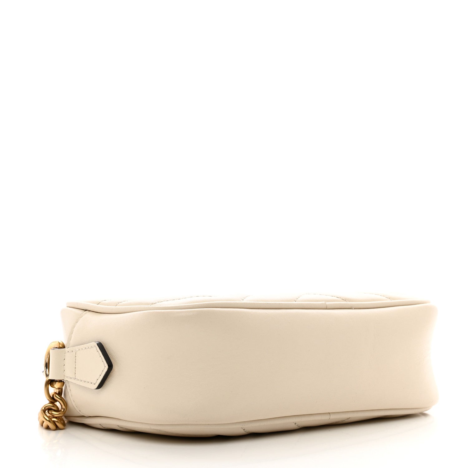 Gucci Calfskin Matelasse Mini GG Marmont Chain Shoulder Bag White 4 of 10