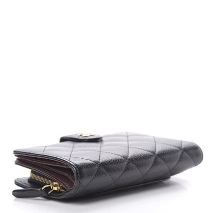 Chanel Caviar Quilted Zipped Pocket Wallet Black 4 of 10