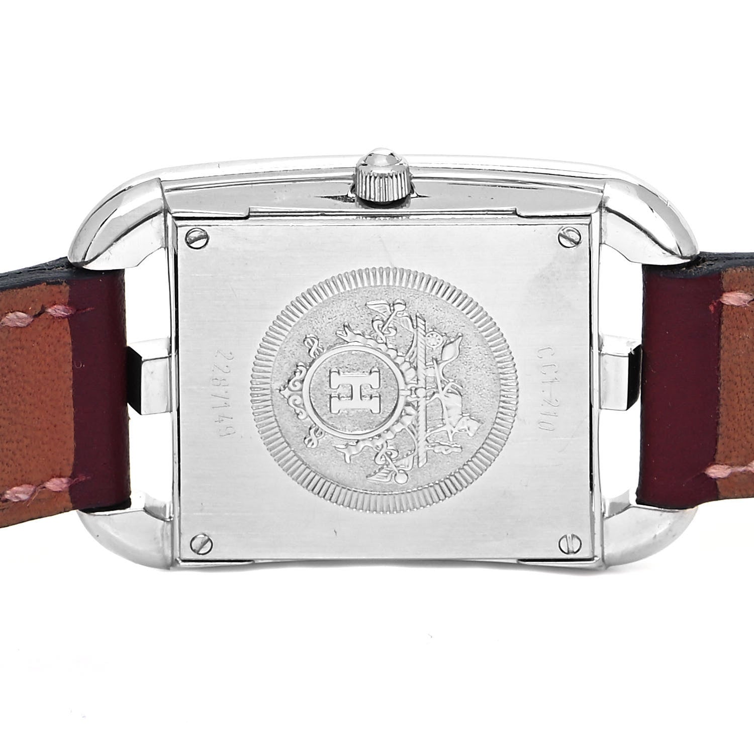 Hermes Stainless Steel Barenia 23mm Cape Cod Double Tour Quartz Watch Fauve 4 of 5