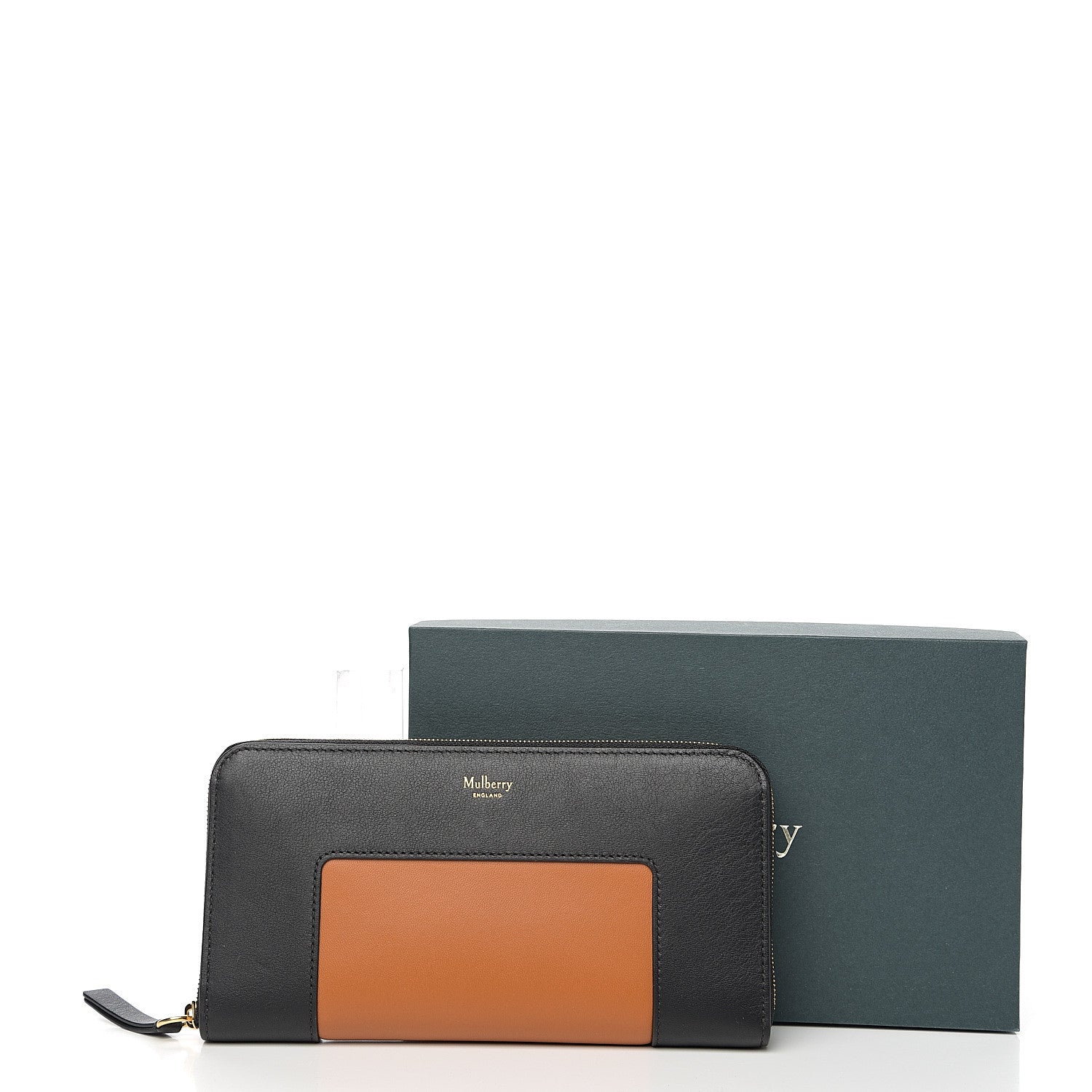 Mulberry Silky Calfskin Colorblock 12 Card Zip Around Wallet Nutmeg 6 of 6