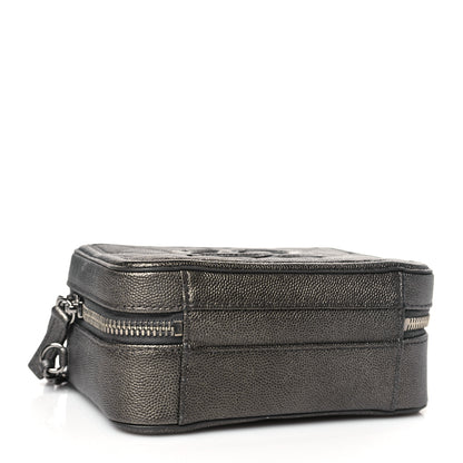 Chanel Caviar Quilted Small CC Filigree Vanity Case Dark Grey 4 of 9