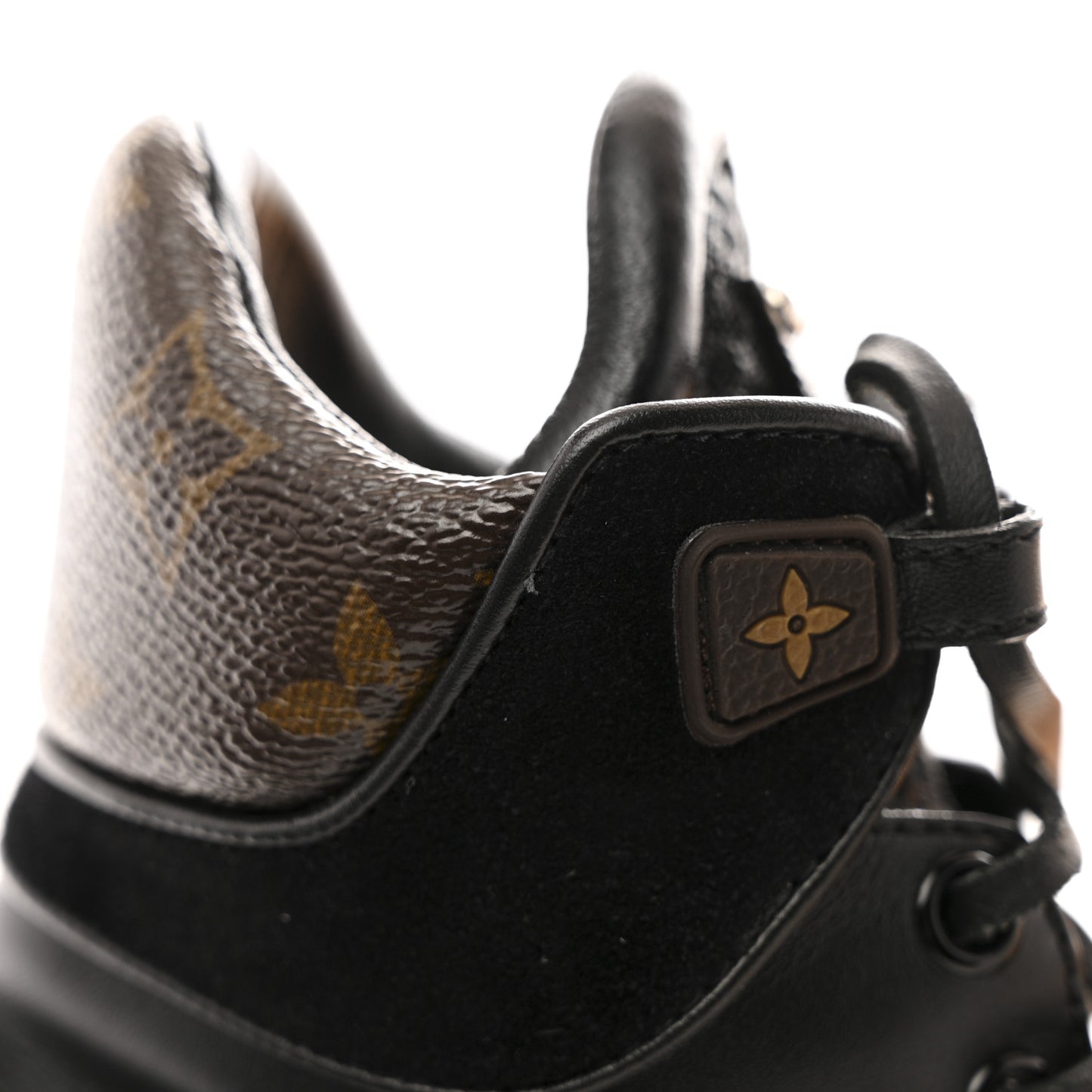 Suede Calfskin Monogram Star Trail Ankle Boots 37 Black