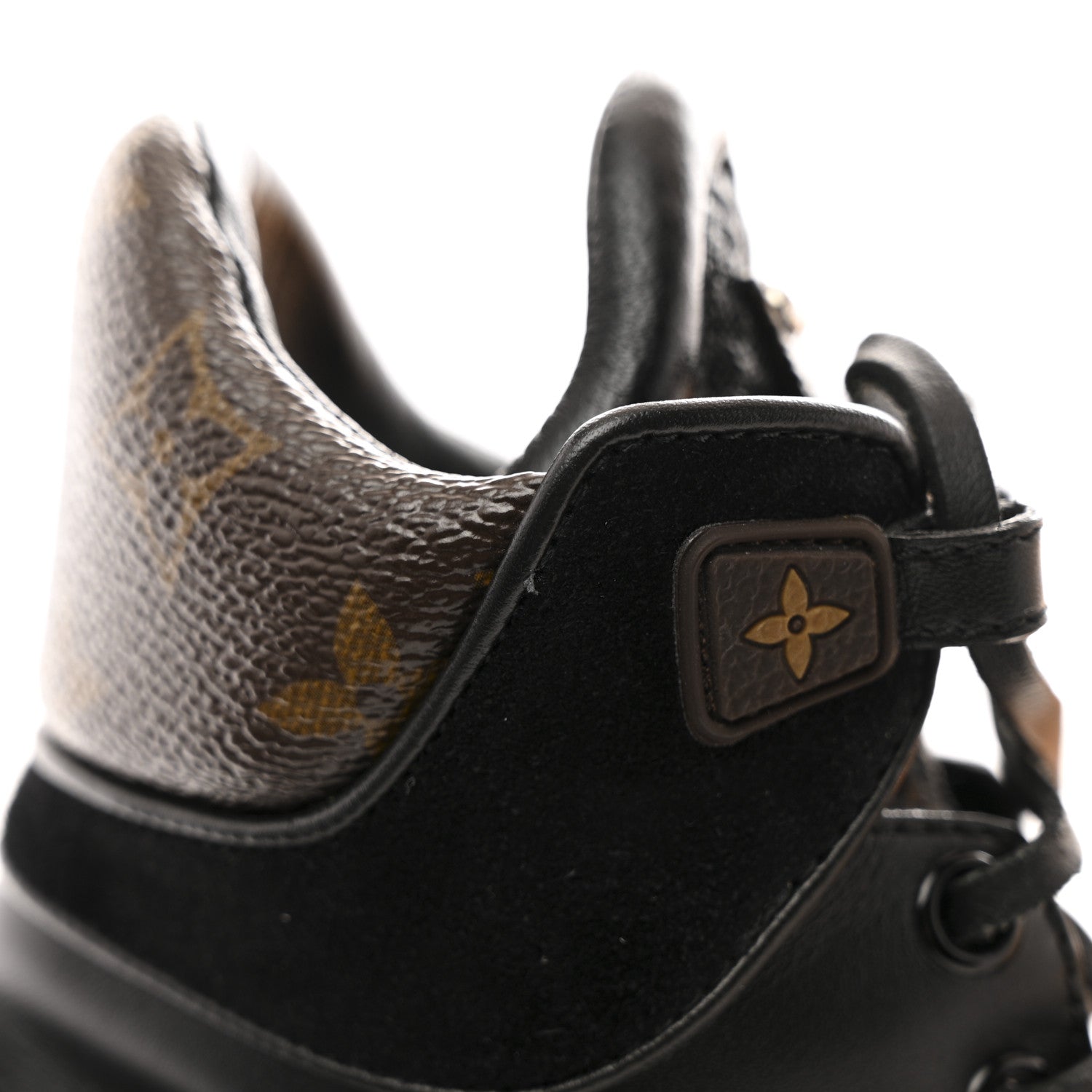 Louis Vuitton Suede Calfskin Monogram Star Trail Ankle Boots 37 Black 9 of 13