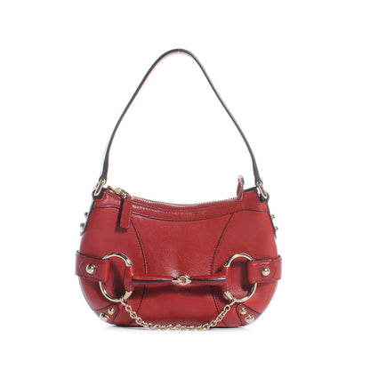 Gucci Leather Horsebit Small Handbag Red 1 of 7