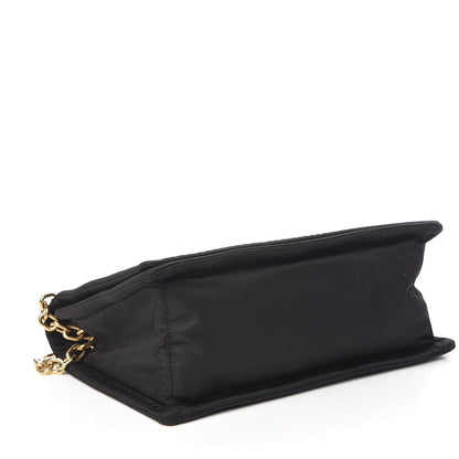 Prada Nylon Tessuto Chain Shoulder Bag Black 4 of 9