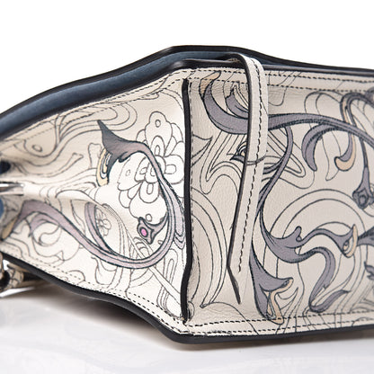 Prada X JAMES JEAN Glace Calfskin Rabbit Print Etiquette Flap Opaline Astrale 6 of 10