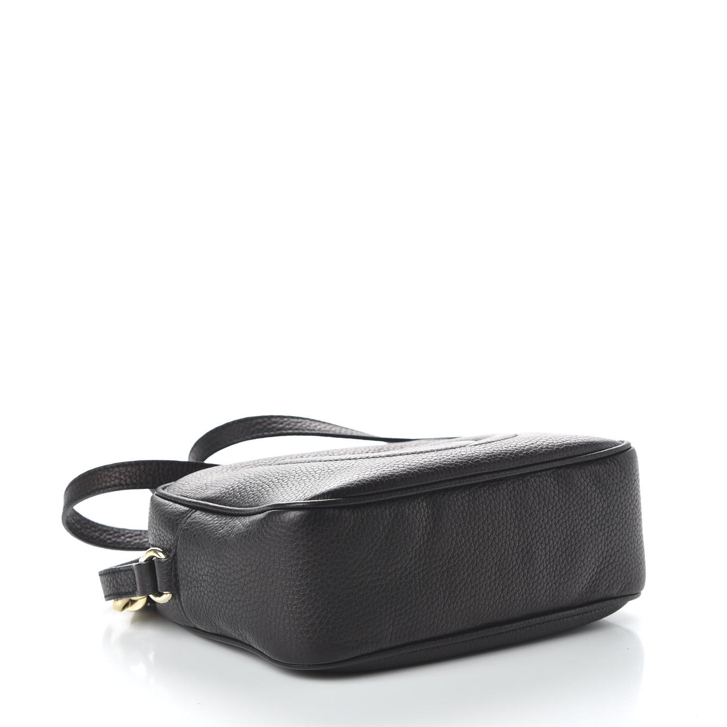 Pebbled Calfskin Small Soho Disco Bag Black