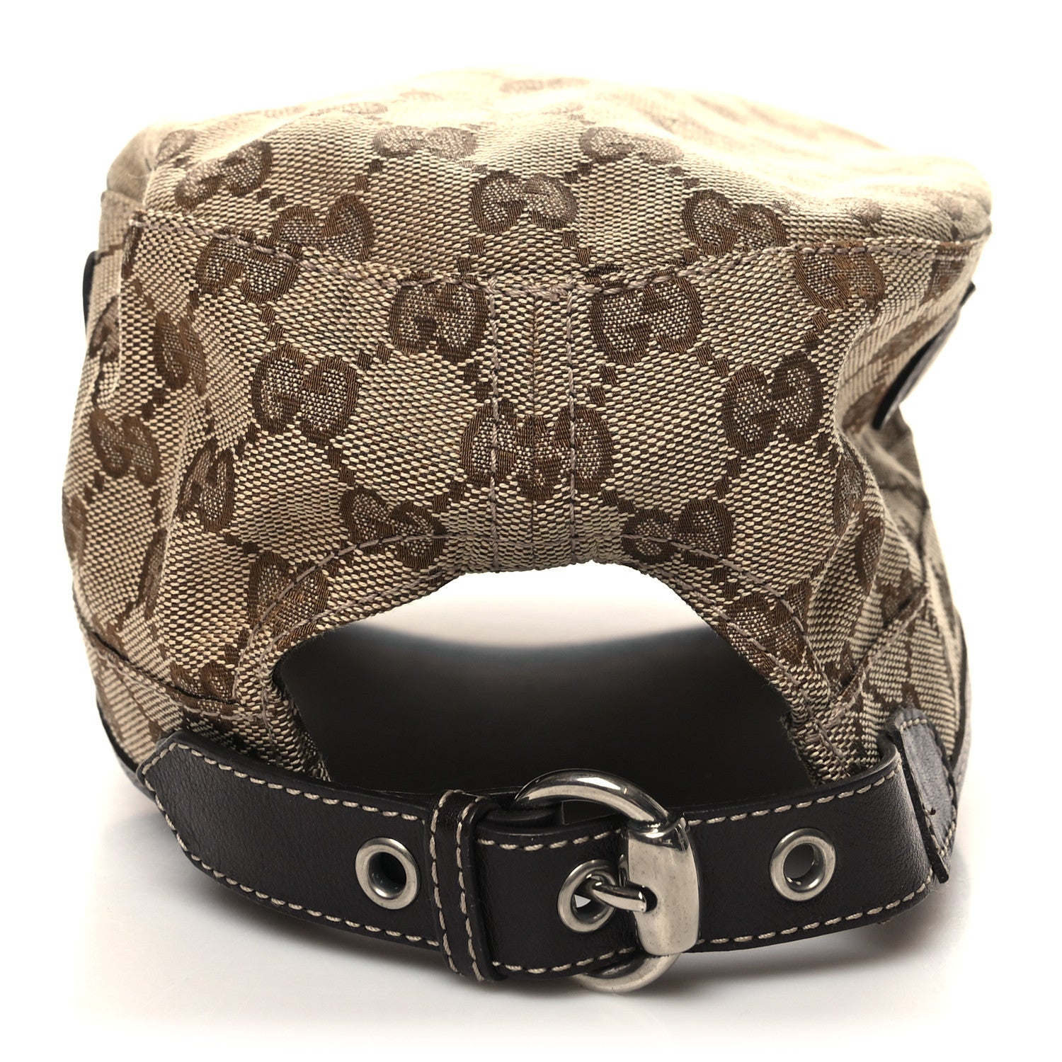 Gucci Monogram Military Hat XXL Brown 5 of 8