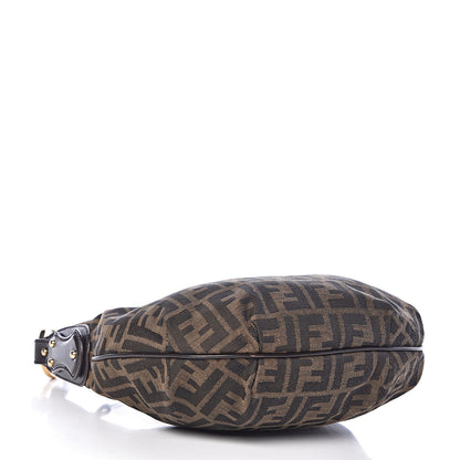 Fendi Zucca Cuoio Lucido Small Chef Hobo Tobacco Moro 4 of 11