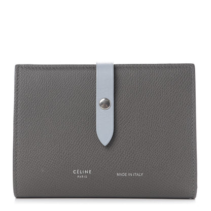 Celine Grained Calfskin Large Multifunction Strap Wallet Pebble Mineral 1 of 7