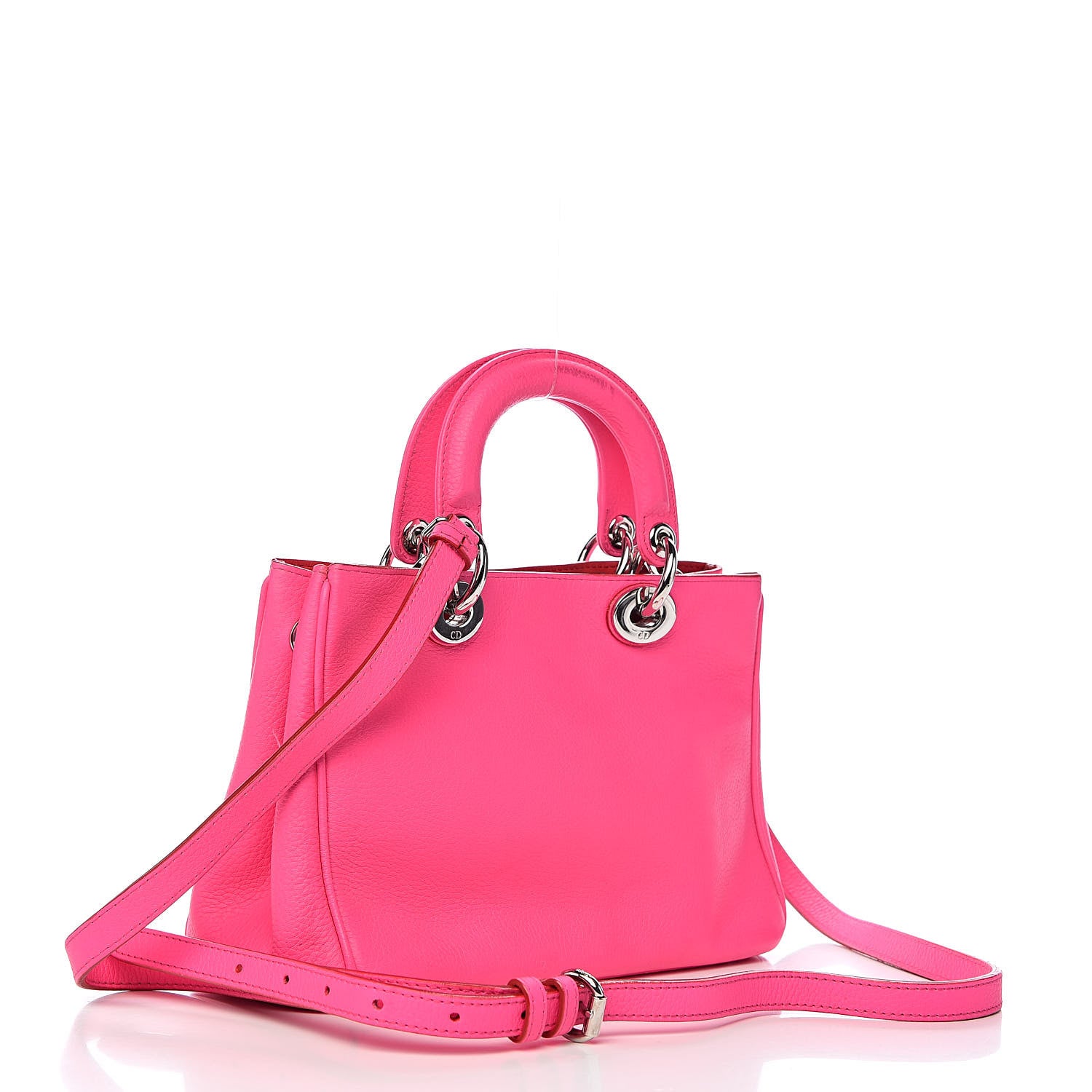 Christian Dior Bullcalf Small Diorissimo Tote Coquelicot 3 of 15