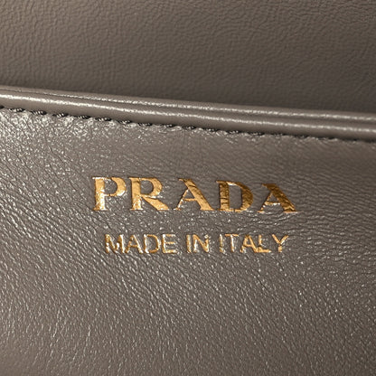 Prada Vitello Daino Soft Mini Zippered Shoulder Bag Argilla 6 of 9