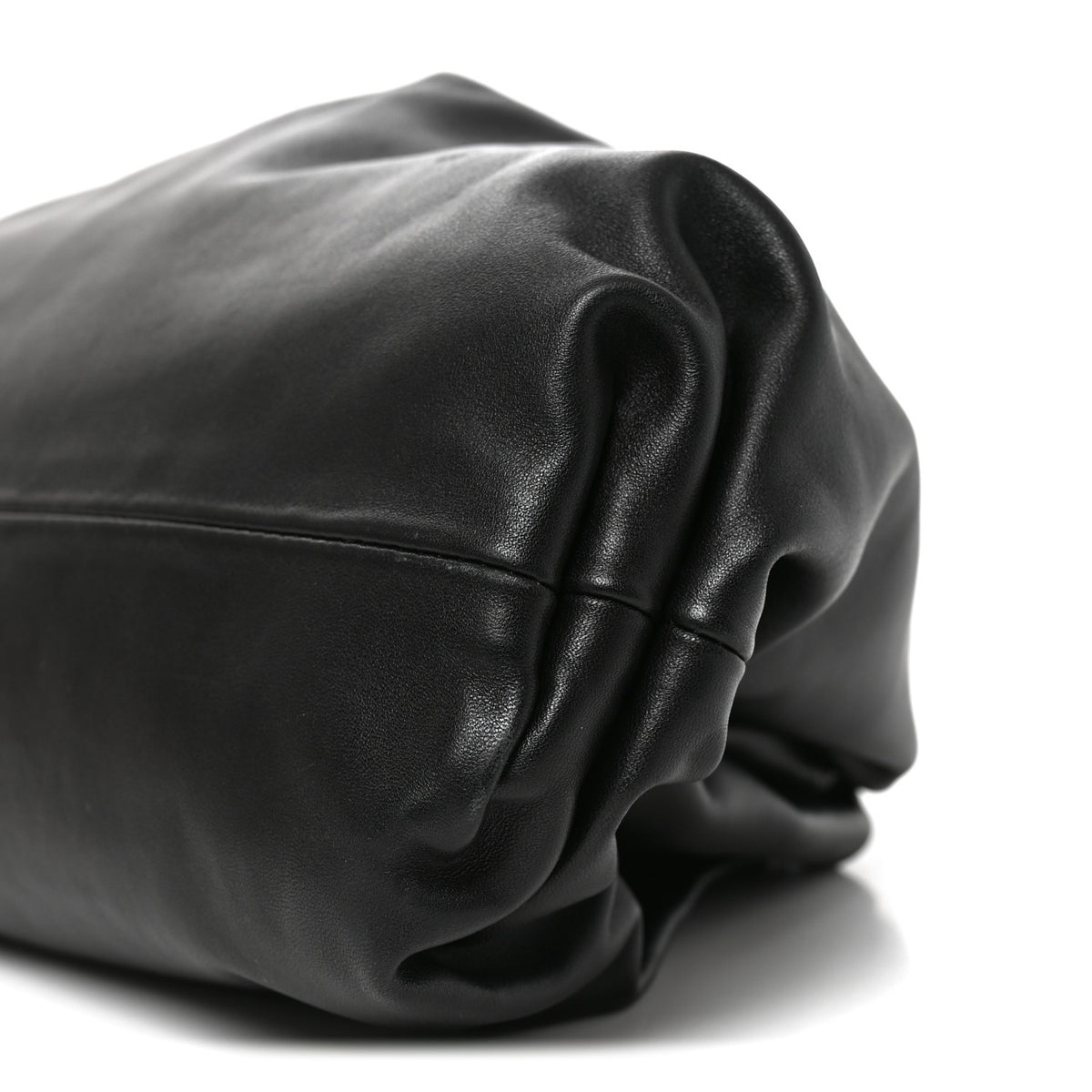 Smooth Butter Calf The Pouch Oversized Clutch Black