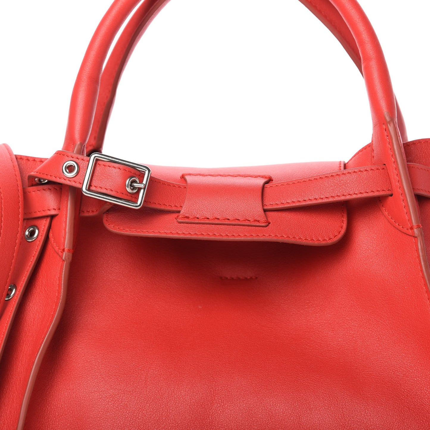Smooth Calfskin Small Big Bag Red