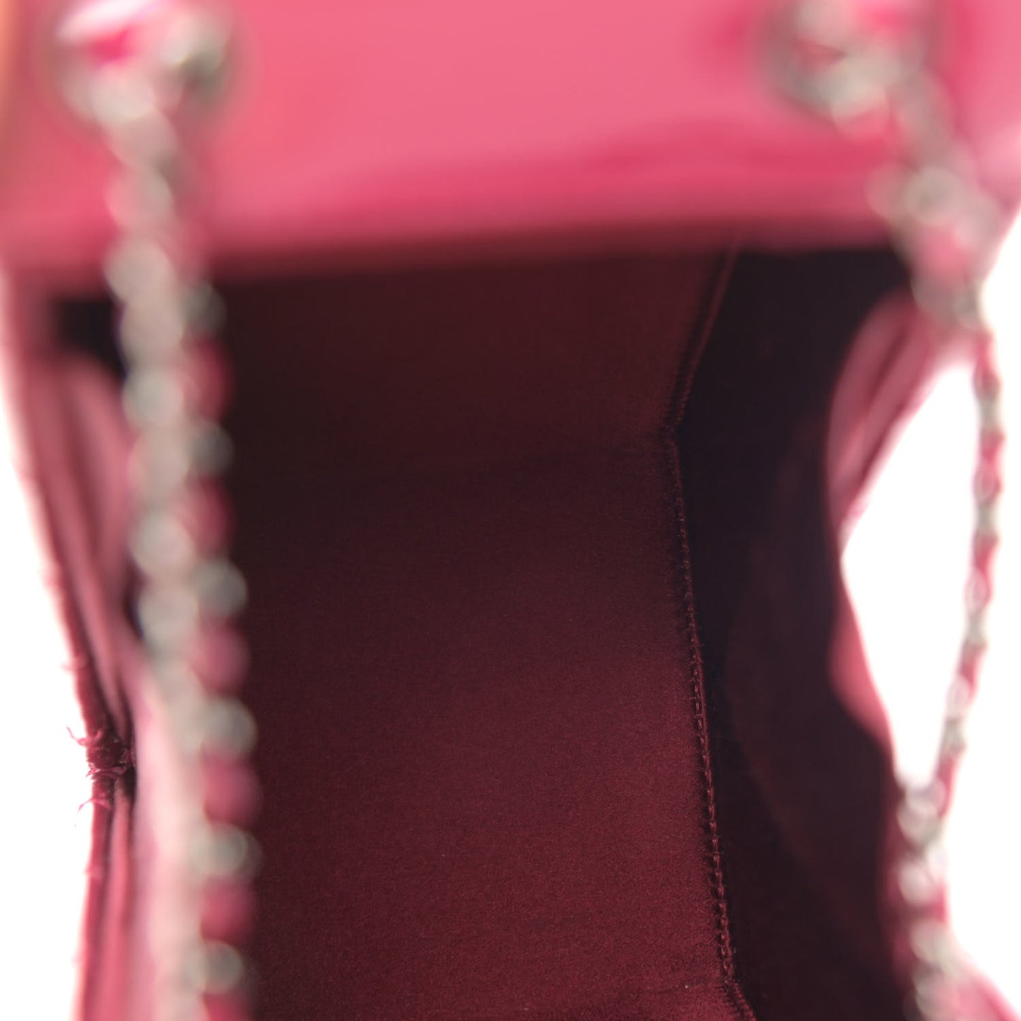 Patent Milk Carton Bag Dark Pink