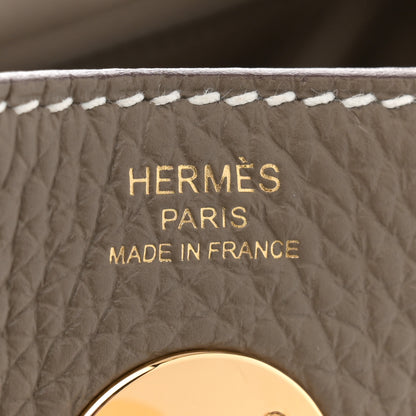Hermes Taurillon Clemence Lindy 26 Etoupe 6 of 11