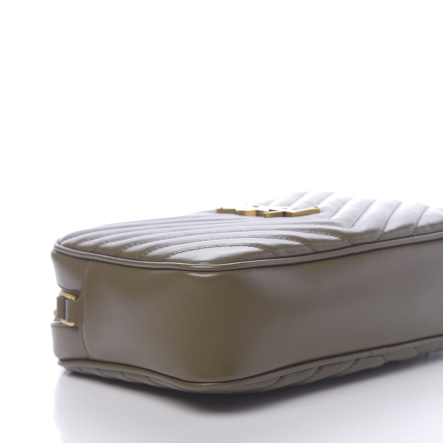 Calfskin Matelasse Monogram Lou Camera Bag Military Olive