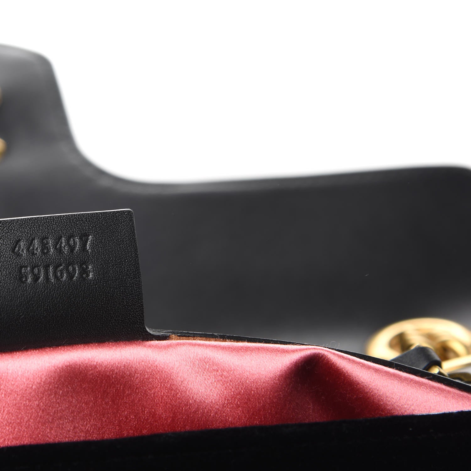 Gucci Velvet Matelasse Small GG Marmont Shoulder Bag Black 10 of 10