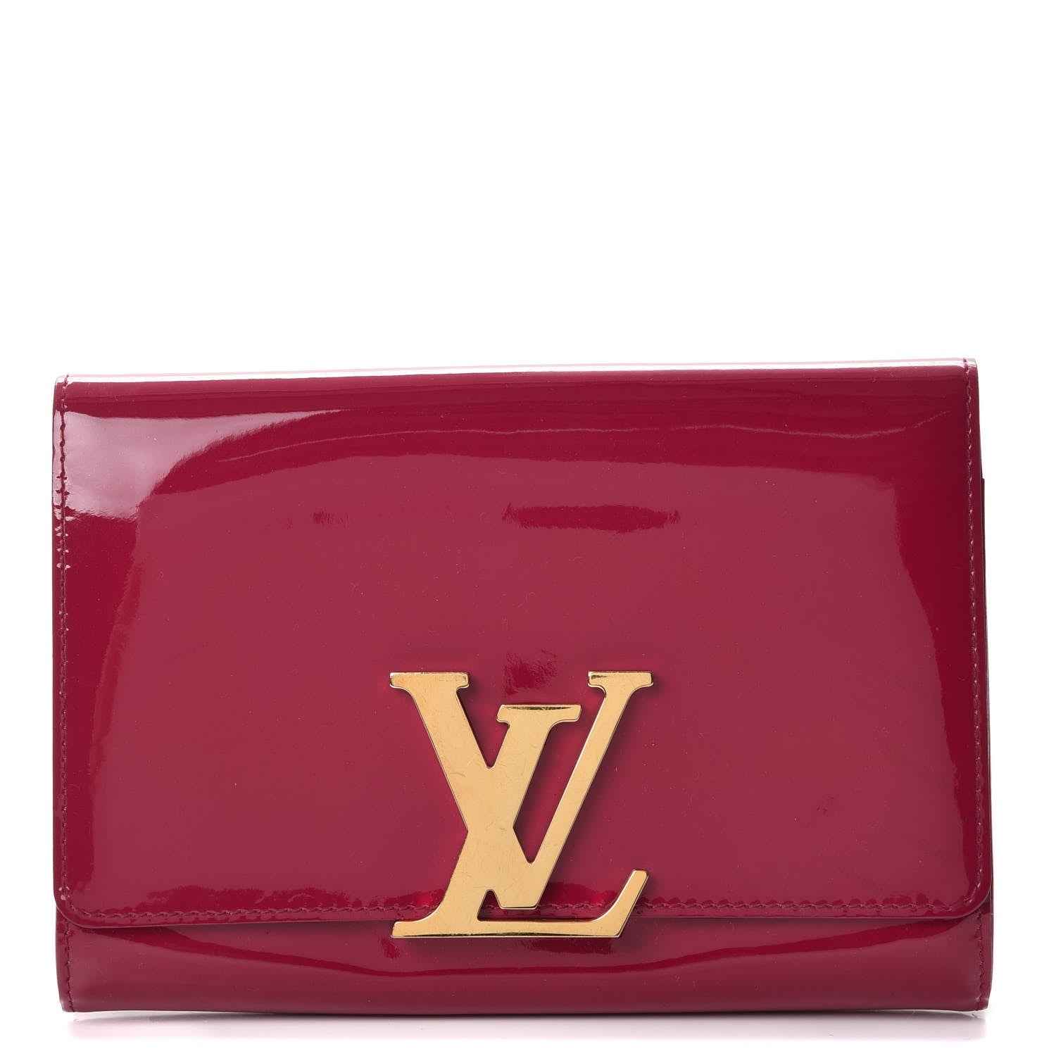 Louis Vuitton Patent Louise Clutch Rose Indien 1 of 11