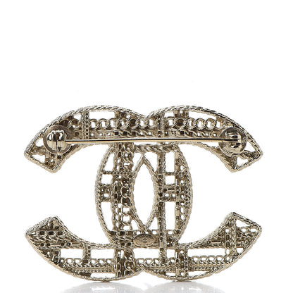 Chanel Chain CC Brooch Light Gold 3 of 5