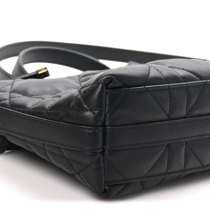 Christian Dior Calfskin Macrocannage Miss Caro Diorling Mini Bag with Chain Black 7 of 9