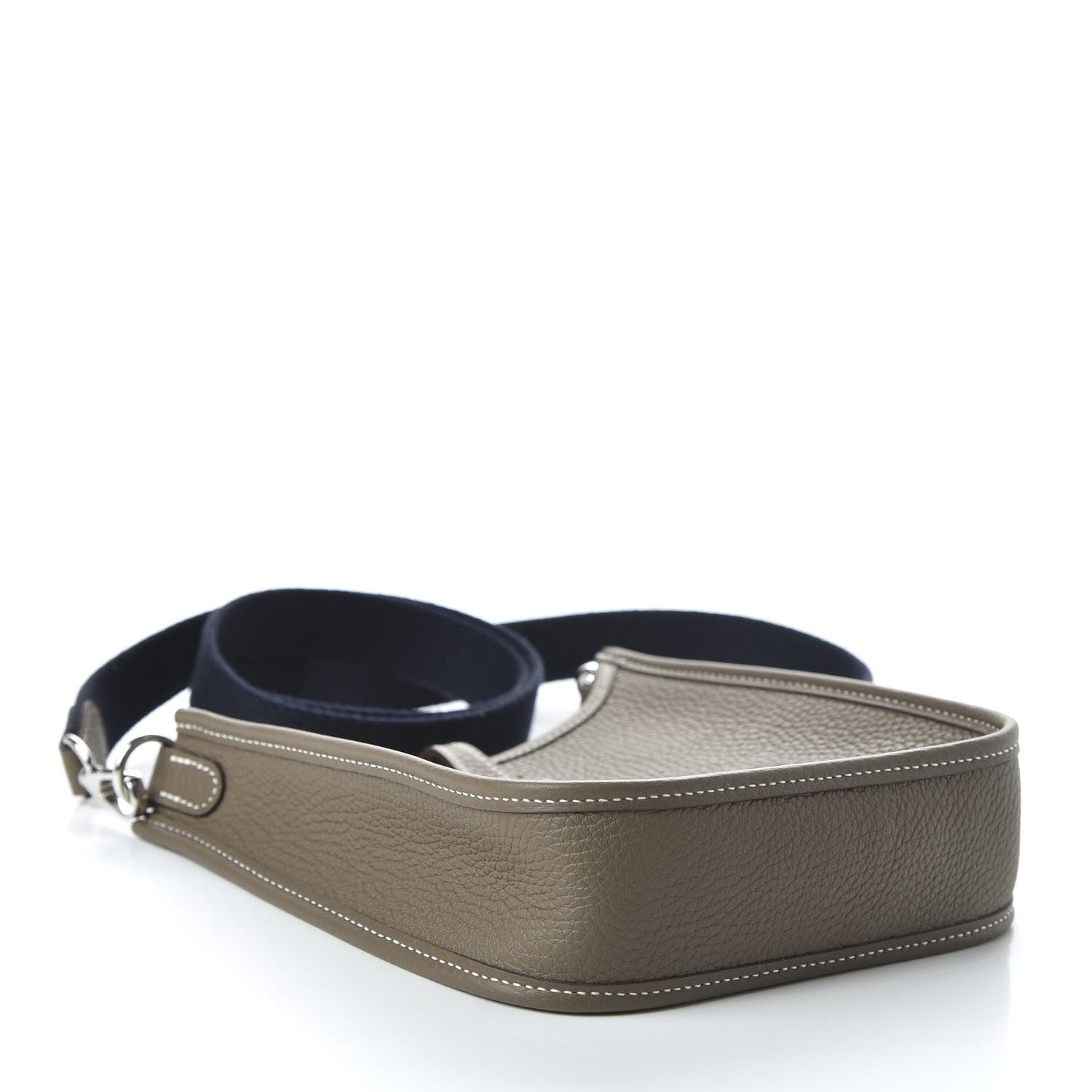 Hermes Taurillon Clemence Amazone Evelyne TPM Etoupe Bleu Indigo 4 of 10