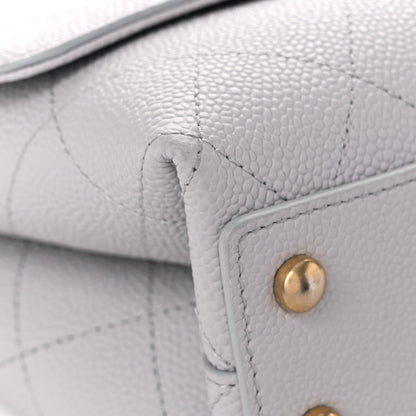 Chanel Grained Calfskin Small Stitched Flap Grey 8 of 12