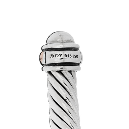 David Yurman Sterling Silver 18K Rose Gold 4mm Cable Classics Bracelet 4 of 5