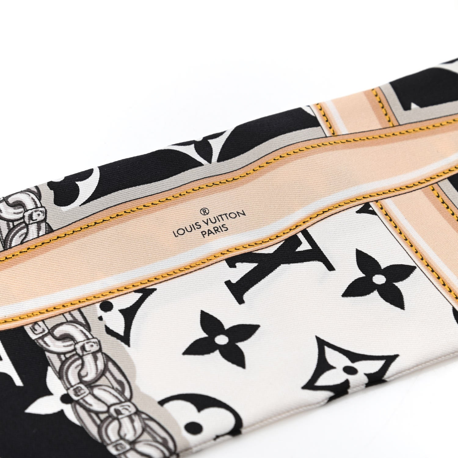 Louis Vuitton Silk Monogram Confidential Bandeau Black 3 of 4