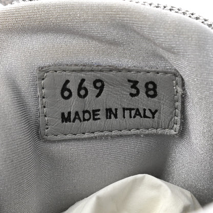Prada Rubber Technical Knit Fabric Triangle Logo Evolution 55mm Sneakers 38 Argento 8 of 9