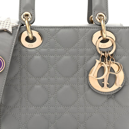Christian Dior Lambskin Cannage Small My ABCDior Lady Dior Grey 8 of 11