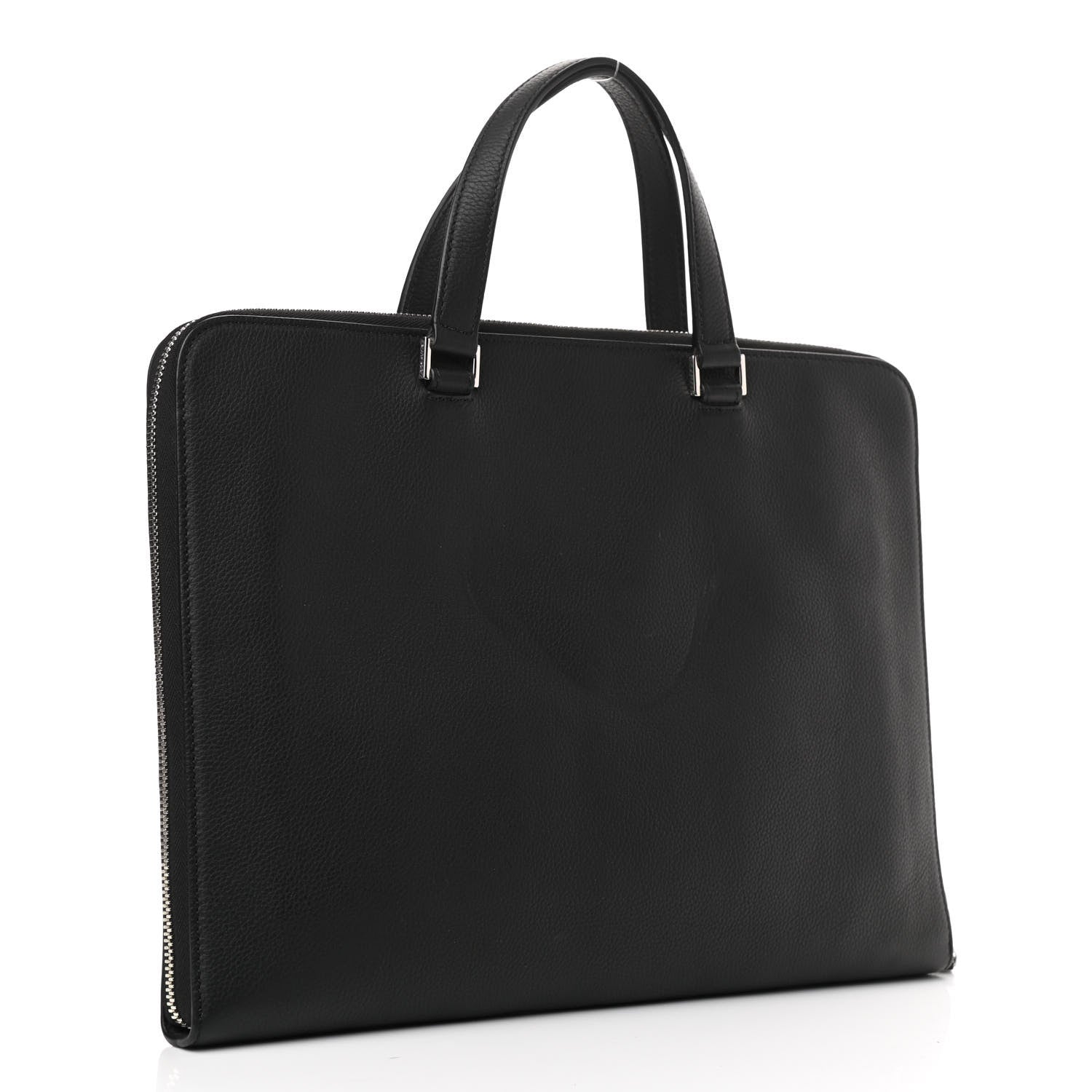 Christian Dior HOMME Calfskin Zip Around Briefcase Black 2 of 11