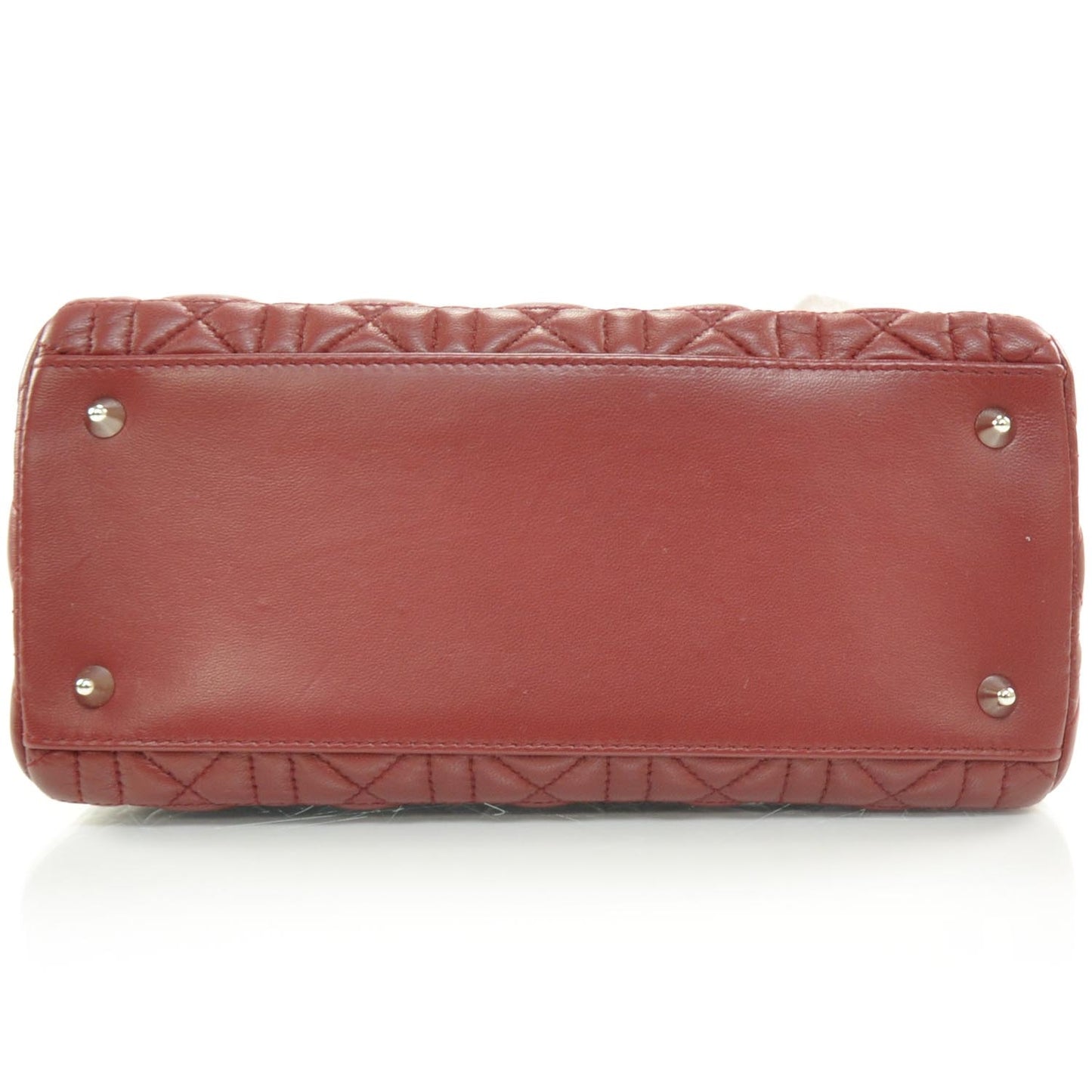 Lambskin Cannage Medium Lady Dior Red