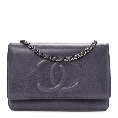 Chanel Lambskin Timeless CC Wallet on Chain WOC Light Purple 1 of 10