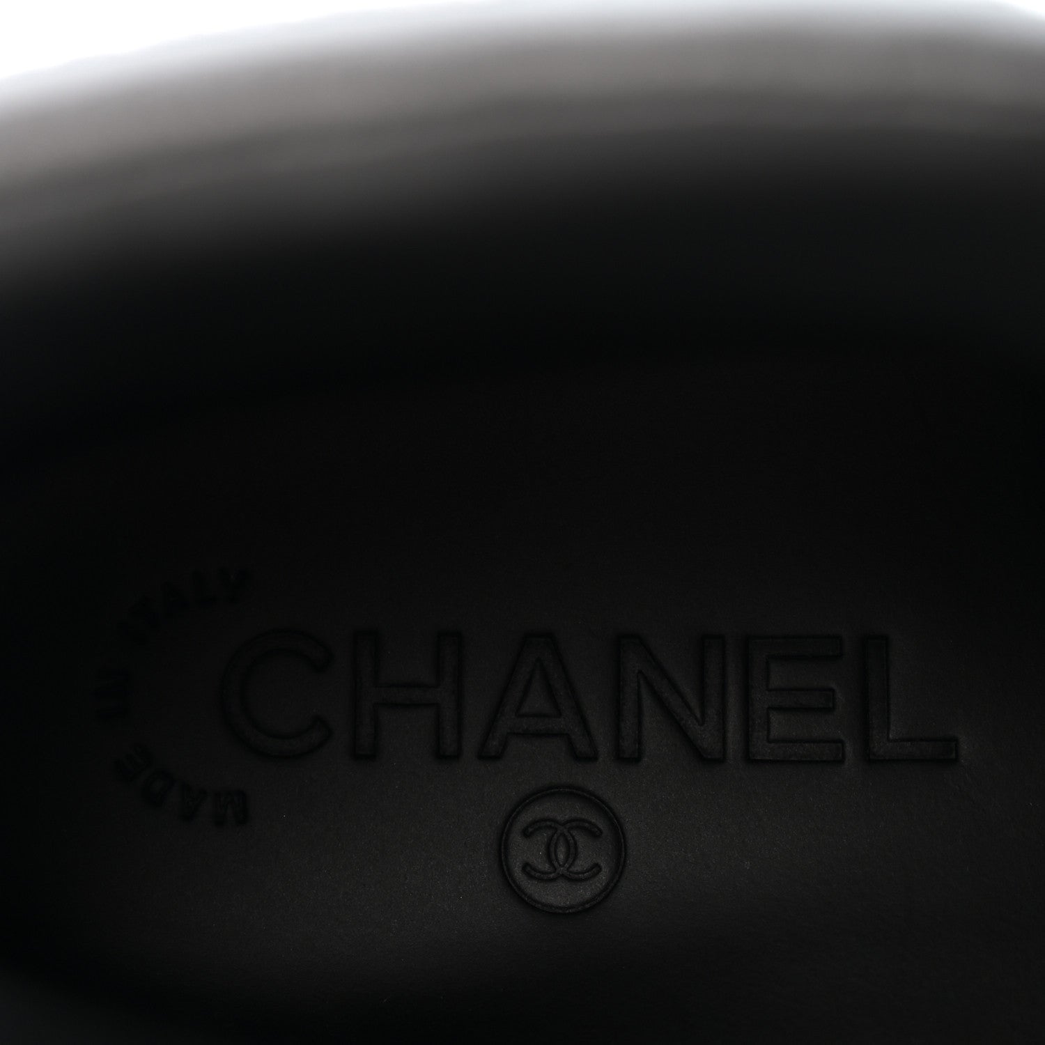 Chanel Lambskin Logo High Top Sneakers 36 Navy Black 8 of 11