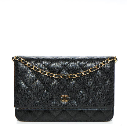 Chanel Caviar Quilted Wallet On Chain WOC Black 1 of 8