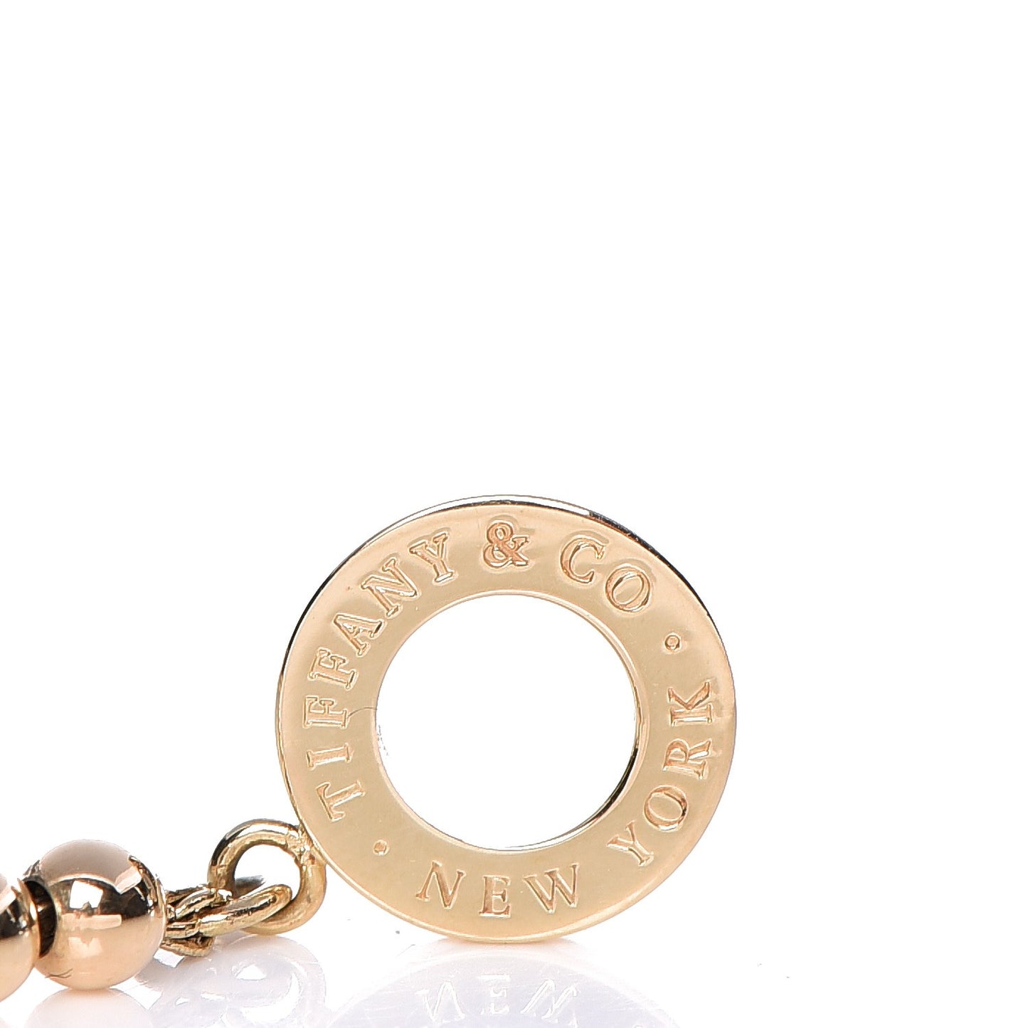 18K Yellow Gold 4mm Beads Toggle Bracelet