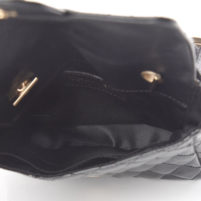 Chanel Patent Lace Mini Kiss Lock Double Bag Black 6 of 13