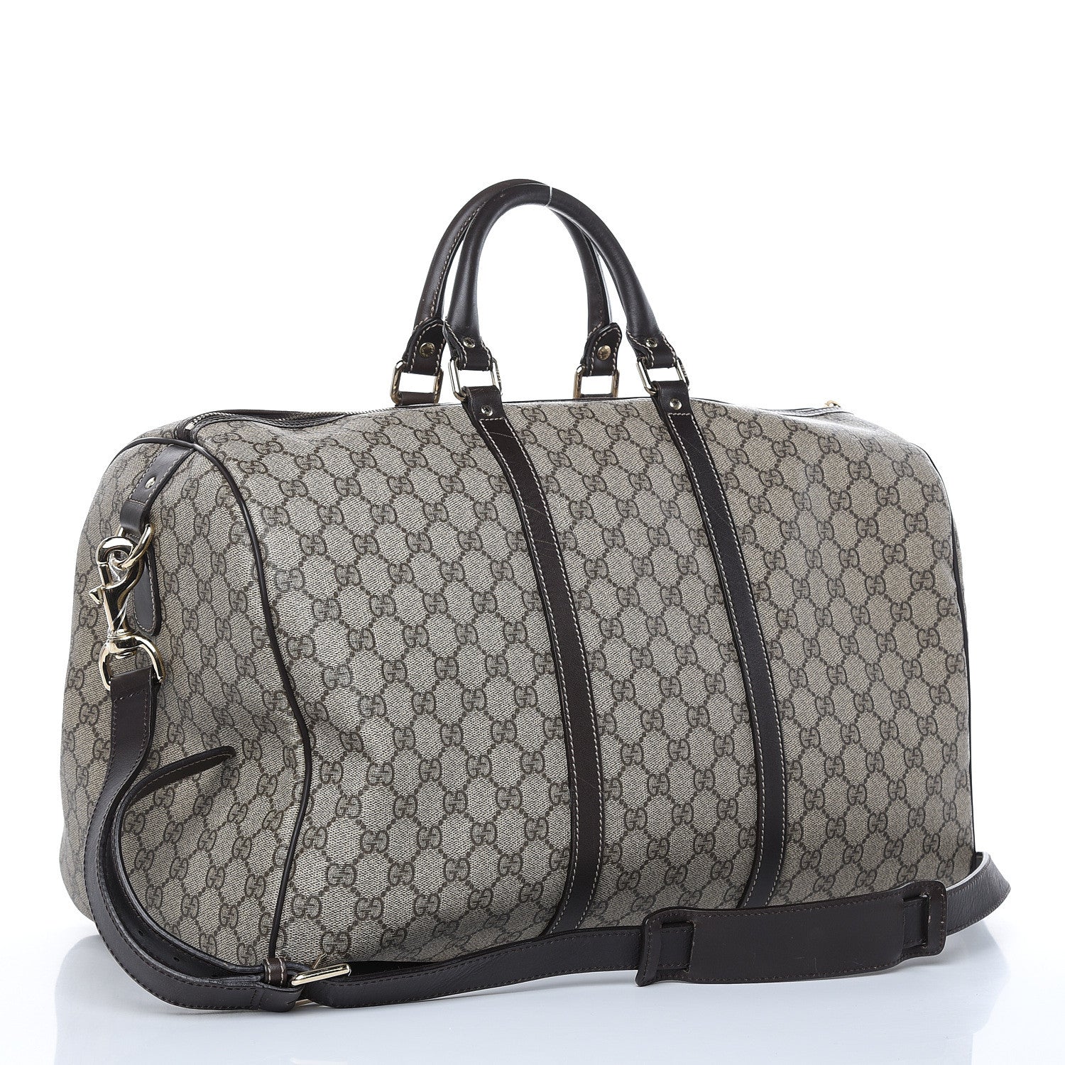 Gucci GG Plus Monogram Medium Carry On Duffle Bag Brown 3 of 21