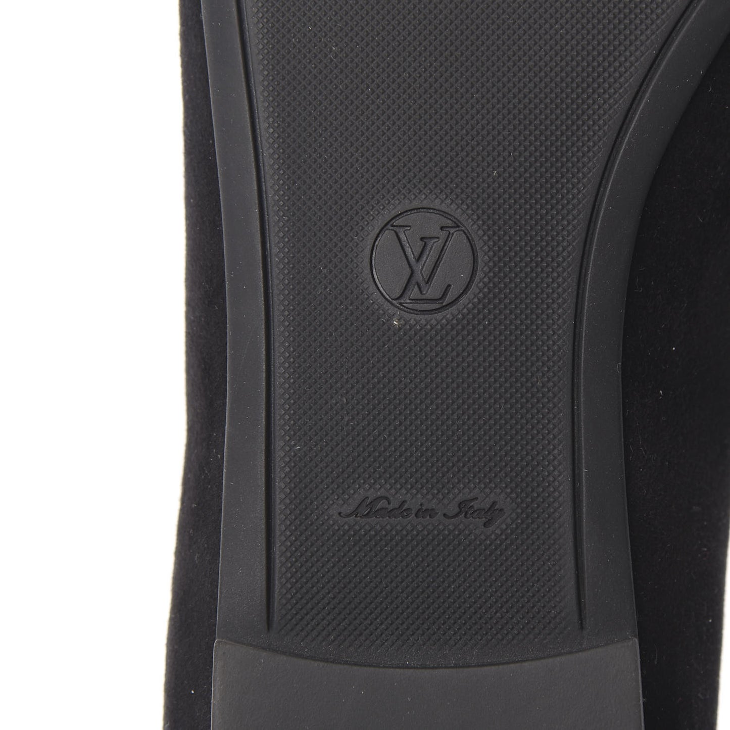Suede Monogram Uniformes Ballet Flats 41 Black