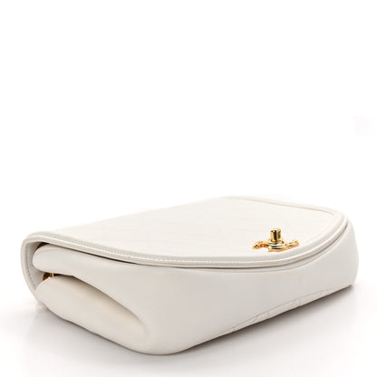 Chanel Calfskin Quilted Underline Flap White 4 of 10