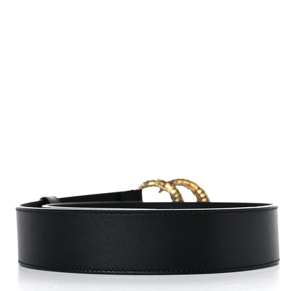 Gucci Moon Calfskin Scales Double G 40mm Belt 75 30 Black 2 of 5