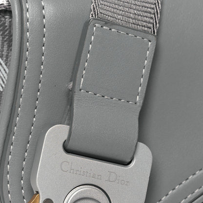 Christian Dior Coated Canvas CD Diamond Mens Mini Saddle Bag Grey 10 of 10
