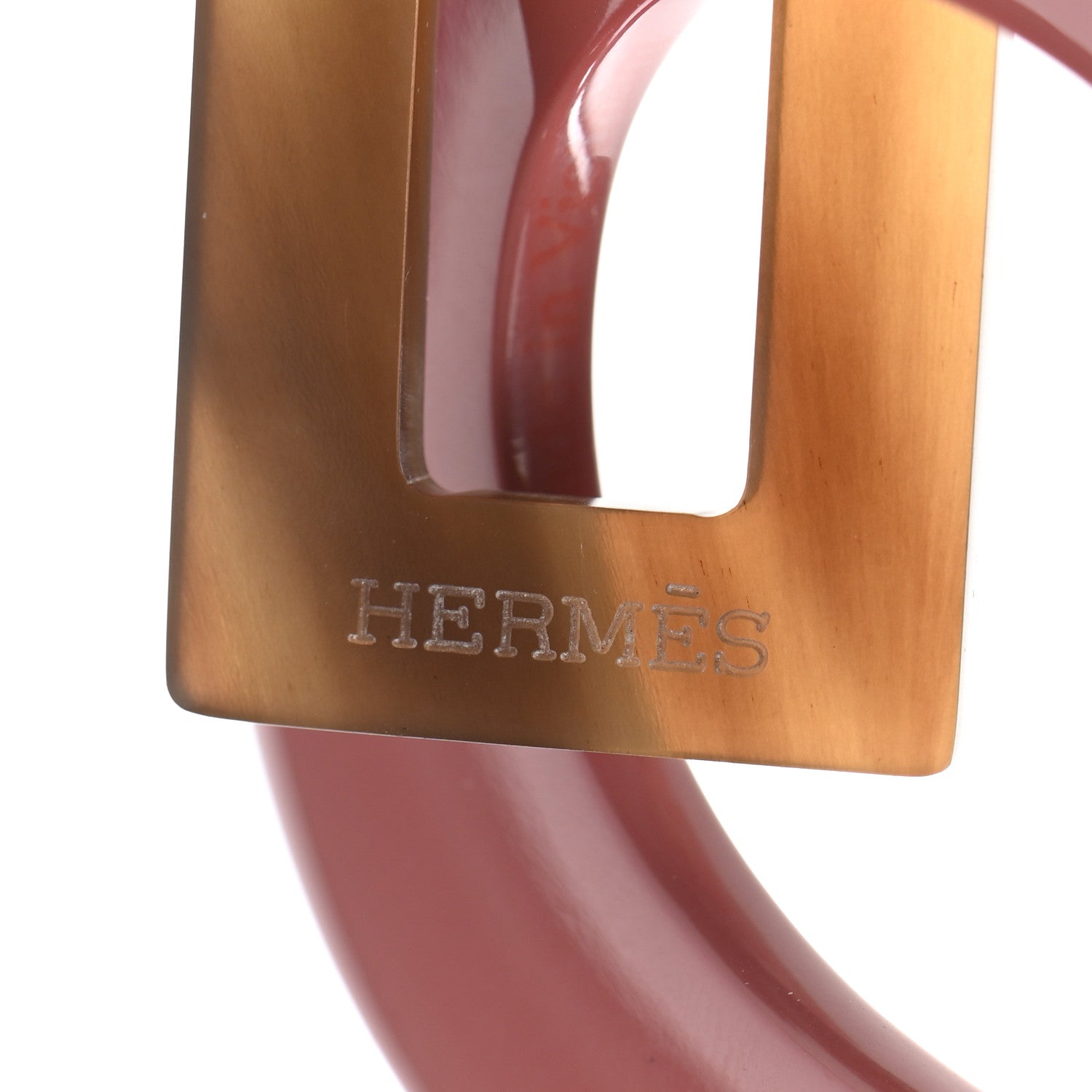 Hermes Lacquered Wood Buffalo Horn Duncan Necklace 5 of 5