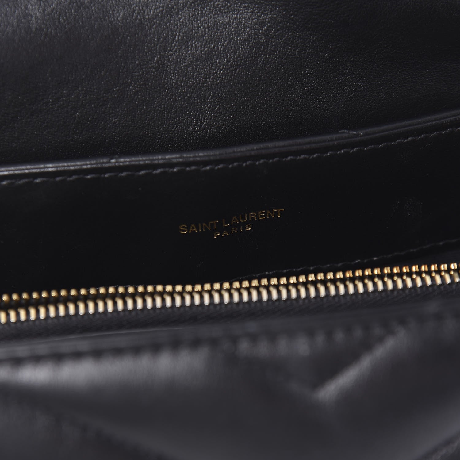 Saint Laurent Calfskin Y Quilted Monogram Medium Loulou Chain Satchel Black 8 of 9