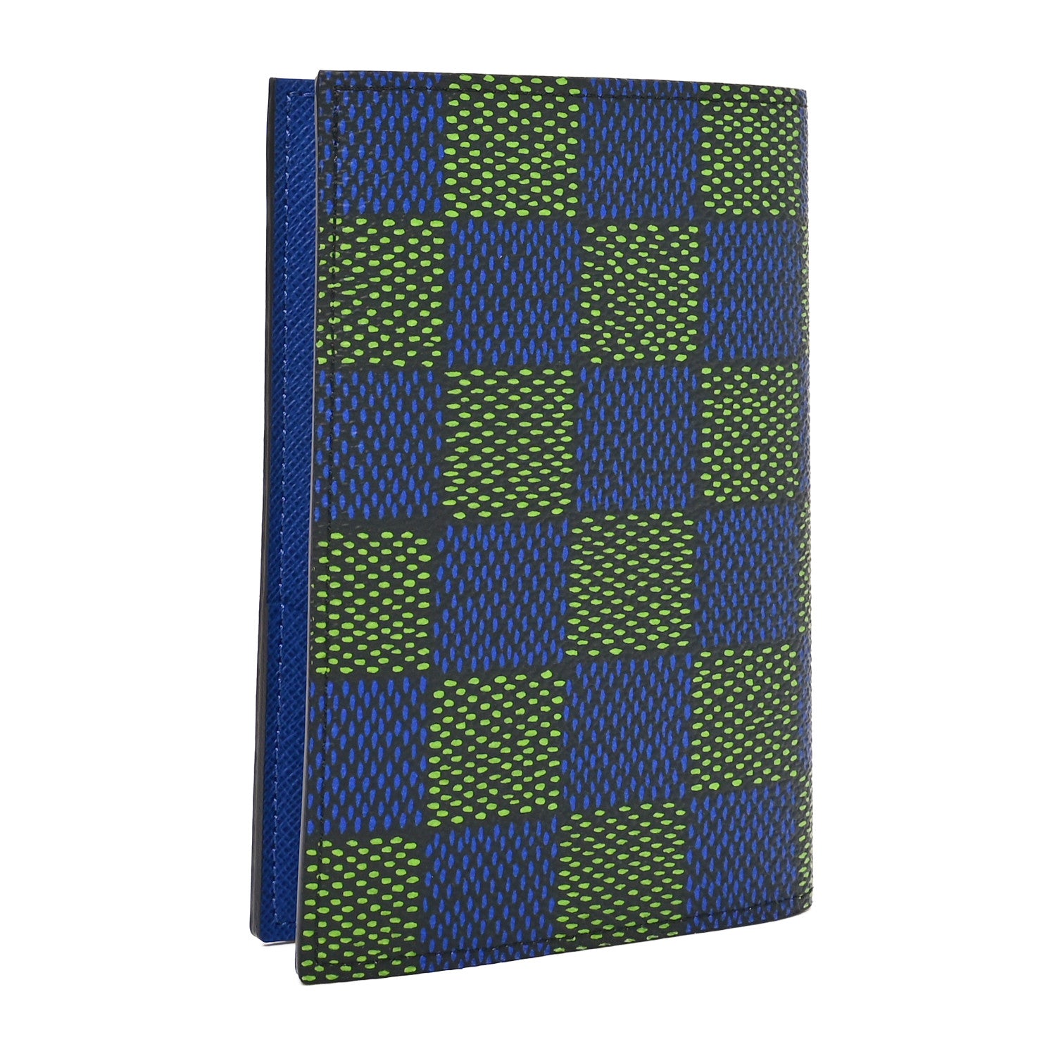 Louis Vuitton Damier Heritage Pocket Organizer Blue Green 3 of 9