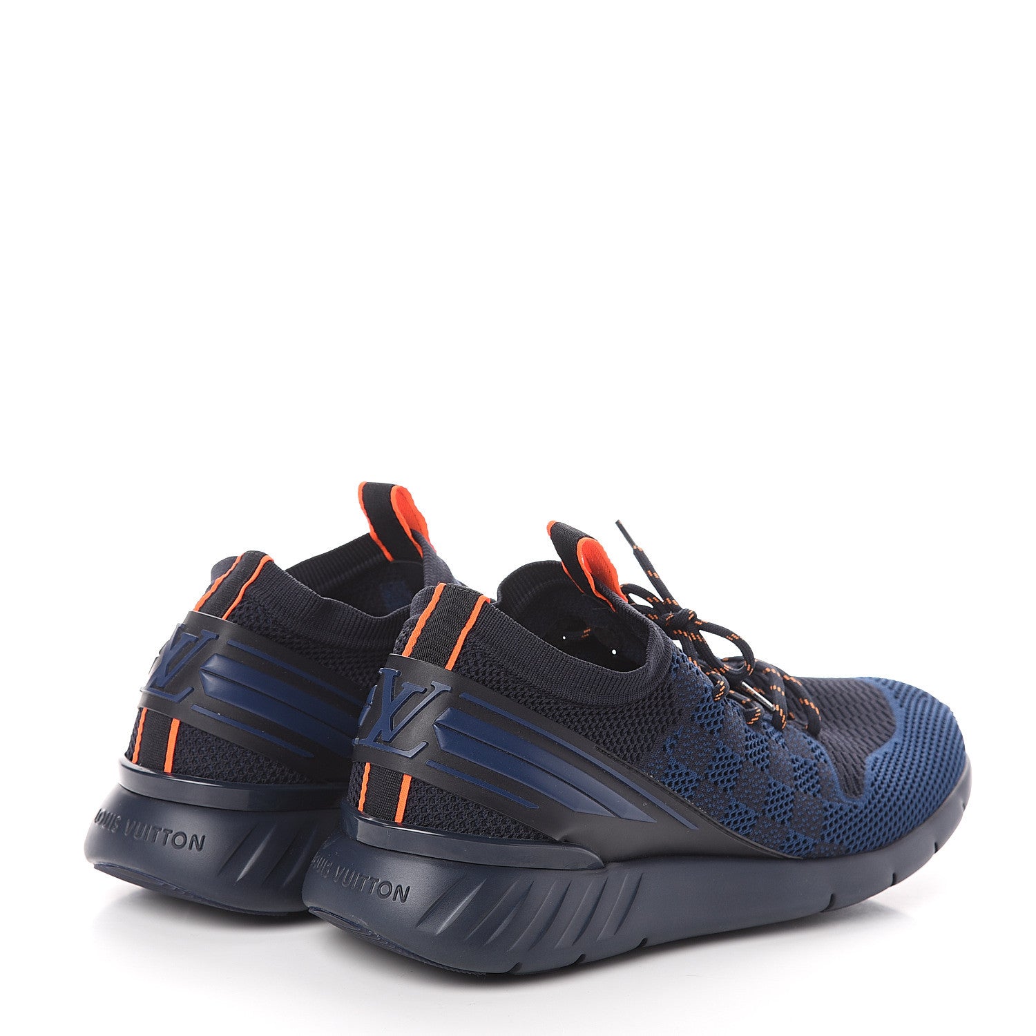 Louis Vuitton Knit Damier Fastlane Sneakers 8.5 Cobalt 4 of 7